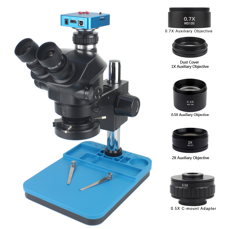 Simul-Focal Industrial Microscope 4K Hdmi - كاميرا فيديو بدقة 1080P و48 ميجابكسل