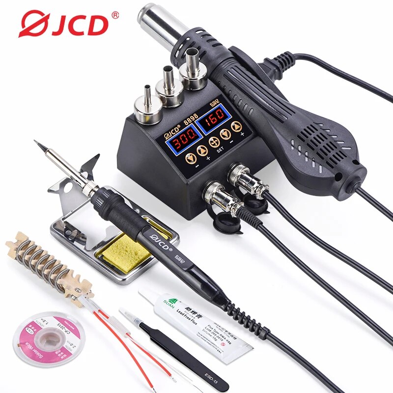 2 In 1 Soldering Rework Station 750W - محطة لحام ، 1.2 W ،