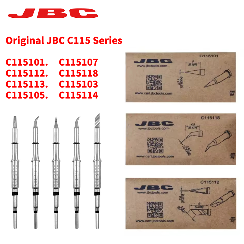 C115 Nano Soldering Iron Station - رأس مكواة لحام أصلي من JBC