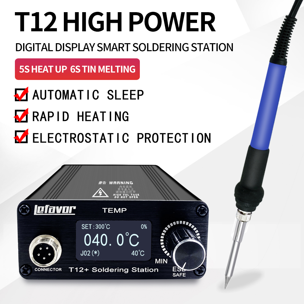 T12 Soldering Station Oled - T12 + محطة لحام سبيكة لحام