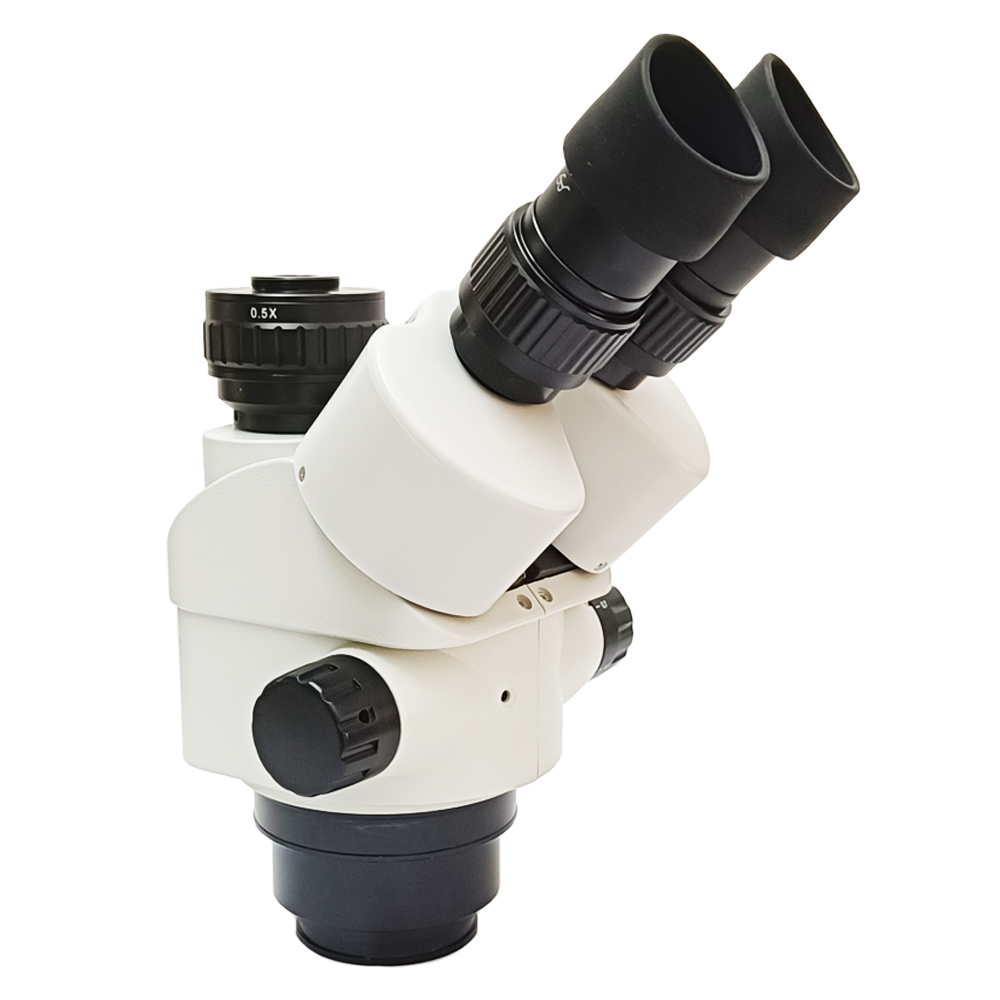 رأس مجهر ثلاثي العدسات احترافي - مراجعة Trinocular Stereo Microscope 7X-45X وسعره