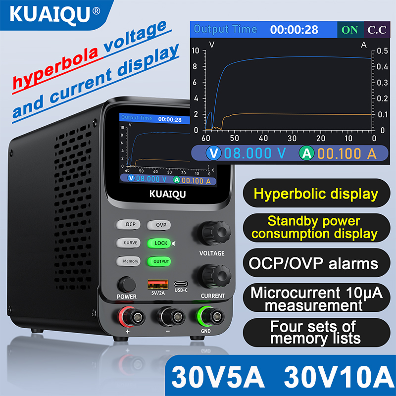 كوايكو 5 رقم فوق الدقة قابل لل - مراجعة High Precision Dc Power Supply 30V 10A وسعره