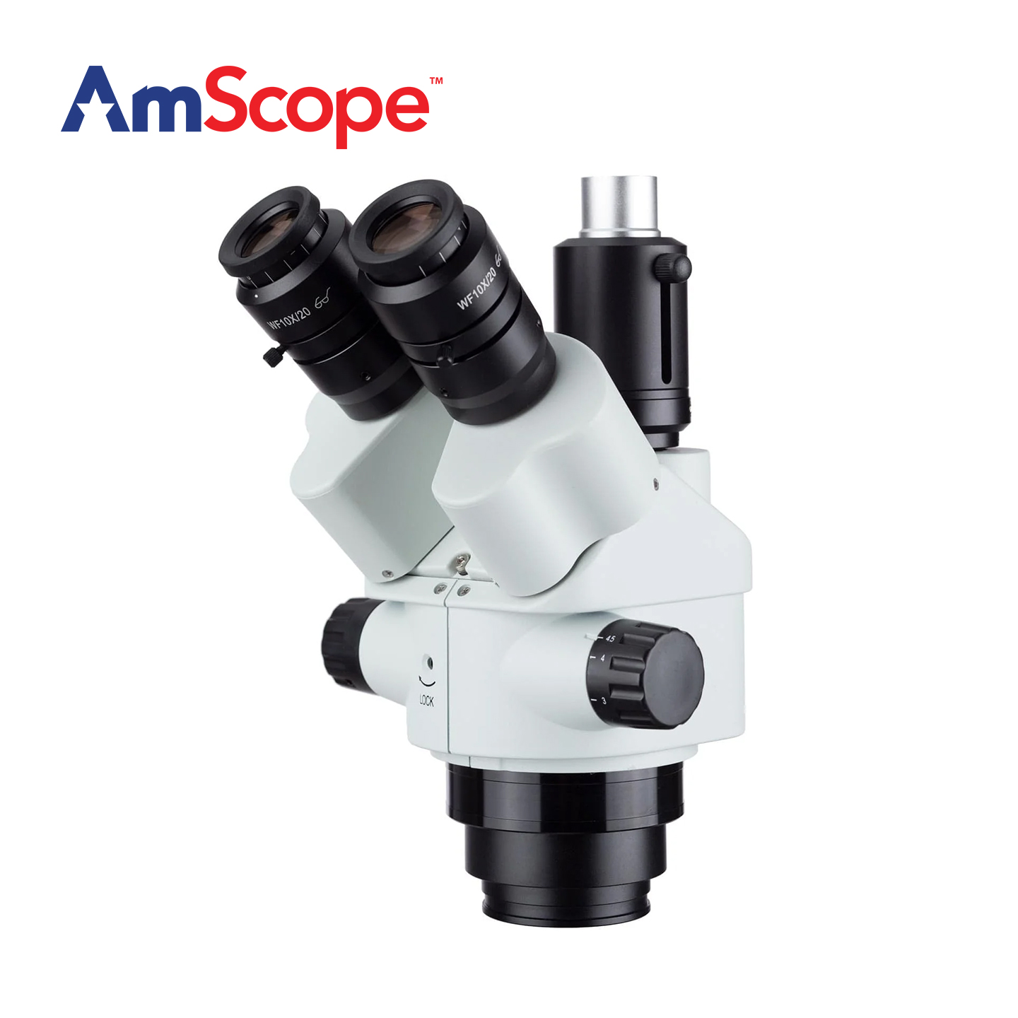 رأس مجهر ستيريو ثلاثي العدسات  - مراجعة Trinocular Stereo Microscope 7X-45X وسعره