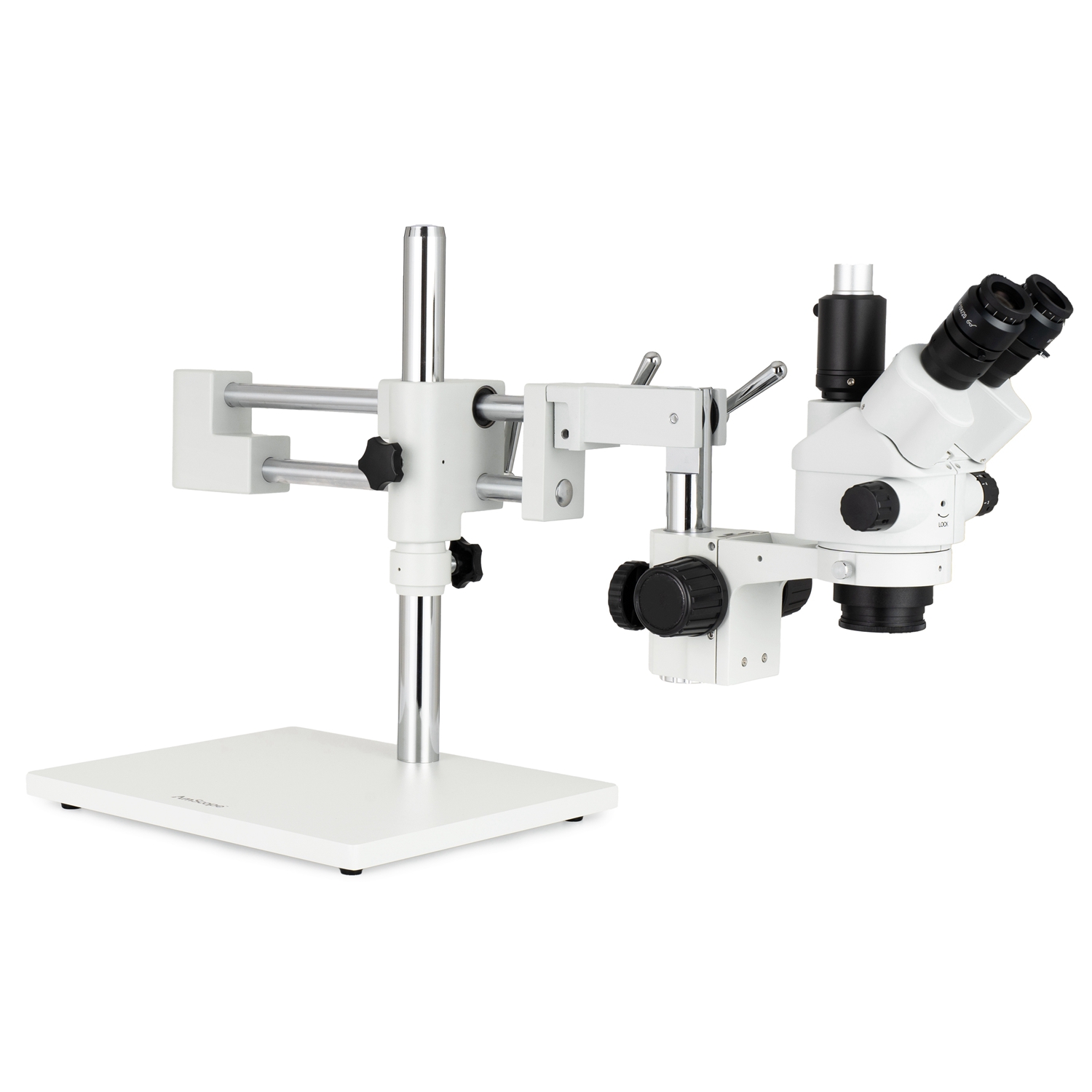 رأس مجهر ستيريو ثلاثي العدسات  - مراجعة Trinocular Stereo Microscope 7X-45X وسعره
