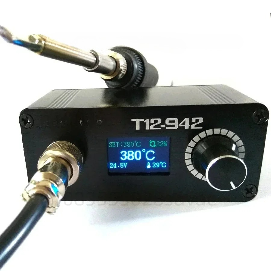 محطة لحام رقمية MINI T12 STC O - مراجعة T12 Soldering Station Oled وسعره