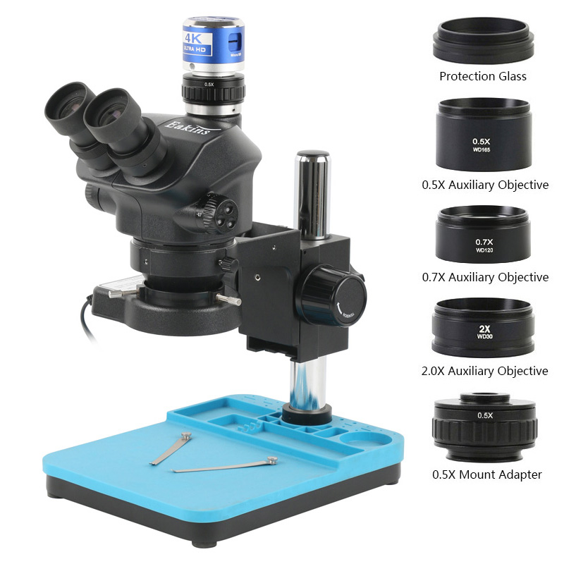 1080P 48MP 2K 4K HDMI USB VGA  - مراجعة Simul-Focal Industrial Microscope 4K Hdmi وسعره