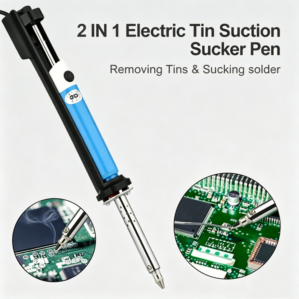 قلم لحام كهربائي 220 فولت تيار - مراجعة Desoldering Pump Electric Vacuum Station وسعره
