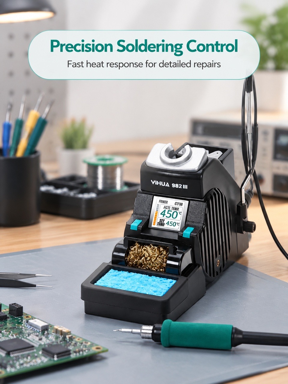 محطة لحام دقيقة YIHUA 982-III  - مراجعة C210 Precision Soldering Station وسعره
