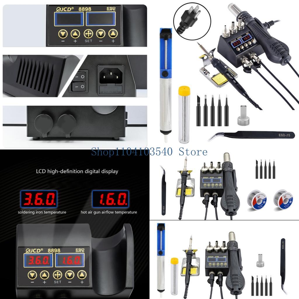 02DC 750W محطة لحام 2 في 1 لحا - مراجعة 2 In 1 Soldering Rework Station 750W وسعره