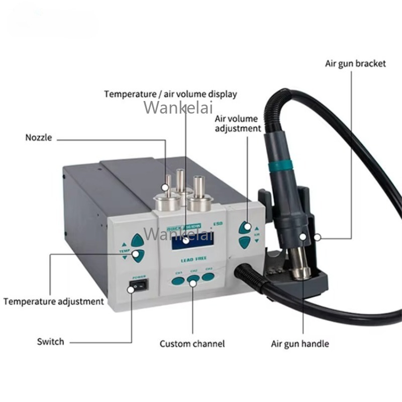 الأصلي 1000 واط 220/110 فولت س - مراجعة Hot Air Rework Station 861Dw وسعره