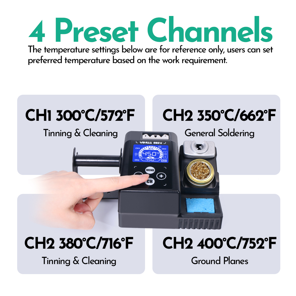 YIHUA 982-II شاشة تعمل باللمس  - مراجعة C210 Precision Soldering Station وسعره