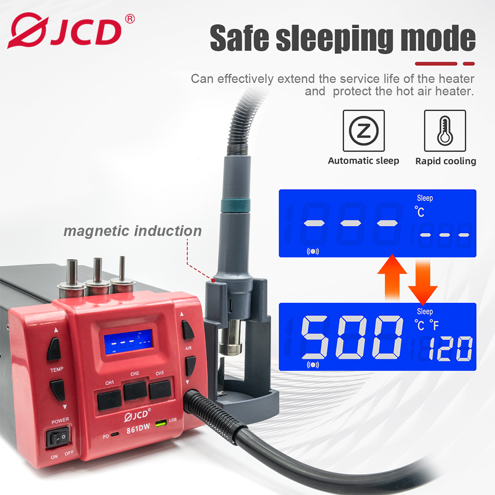 JCD 861DW مسدس هواء ساخن 1000  - مراجعة Hot Air Rework Station 861Dw وسعره