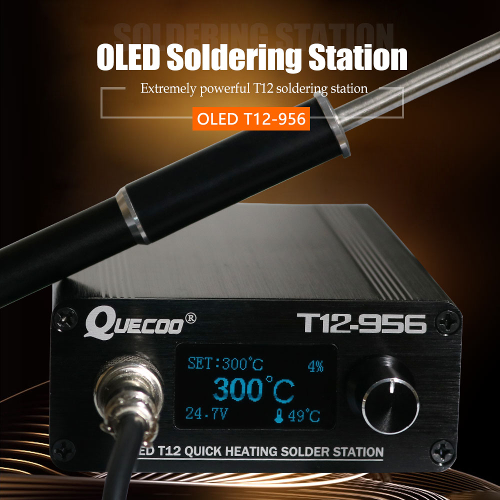 QUECOO T12-956 محطة لحام رقمية - مراجعة T12 Soldering Station Oled وسعره