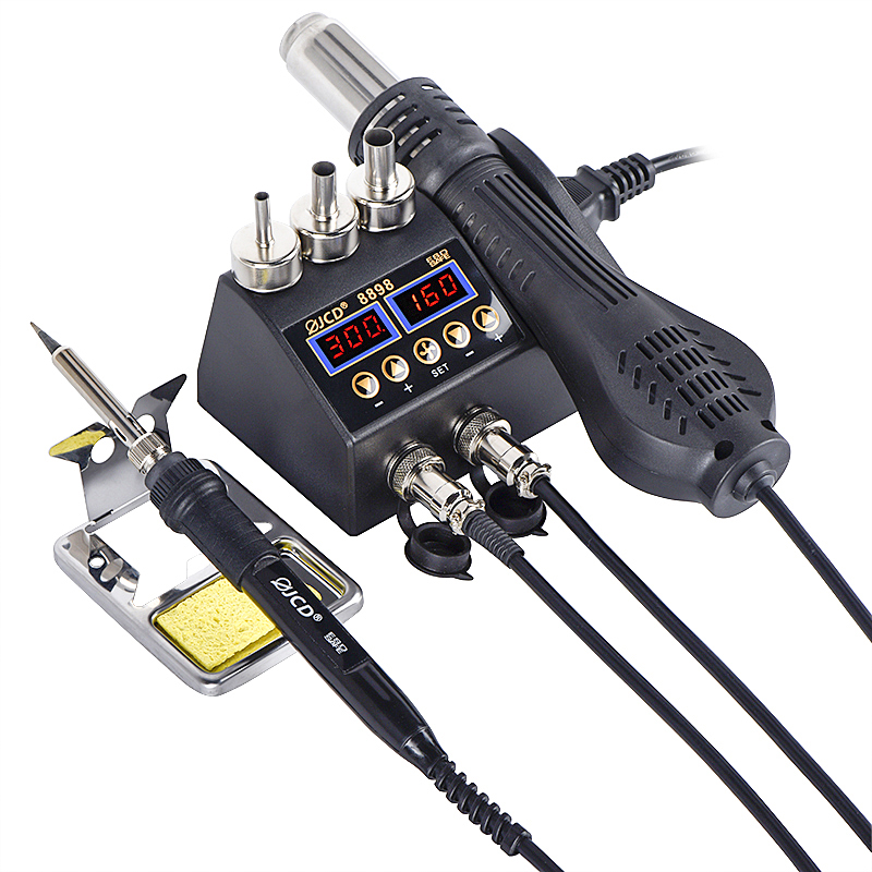 محطة لحام JCD 2 في 1 طراز 8898 - مراجعة 2 In 1 Soldering Rework Station 750W وسعره